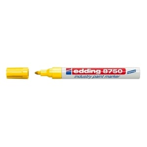 Marker permanent cu vopsea EDDING 8750, corp aluminiu, 2-4 mm, galben