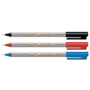 Liner EDDING Office 89, fetru, 0.3 mm, 3 culori (negru, rosu, albastru)