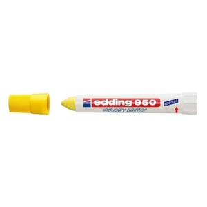 Marker permanent EDDING 950 Industrial, 10 mm, corp plastic, galben