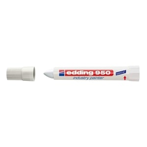 Marker permanent EDDING 950 Industrial, 10mm, alb