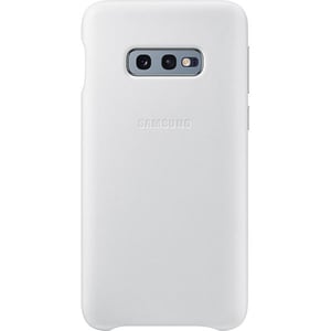 Husa telefon SAMSUNG Leather Cover pentru Galaxy S10e EF-VG970LWEGWW, piele naturala, white