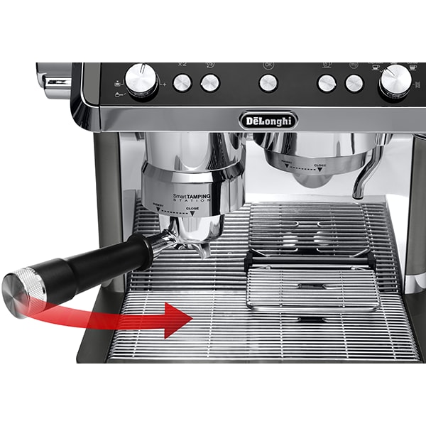 Espressor manual DE LONGHI La Specialista EC9335.BK, 2l, 1450W, 19 bar, sistem Smart Tamping, negru-argintiu
