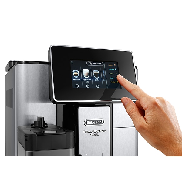 Espressor automat DE LONGHI PrimaDonna Soul ECAM.610.74.MB, 2.2l, 1450W, 19 bar, argintiu-negru