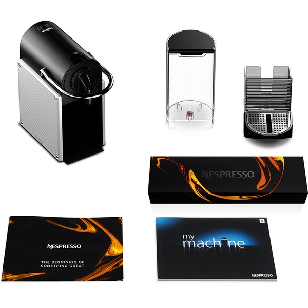 Espressor capsule NESPRESSO Pixie EN124.S, 0.7l, 1260W, 19 bar, argintiu-negru