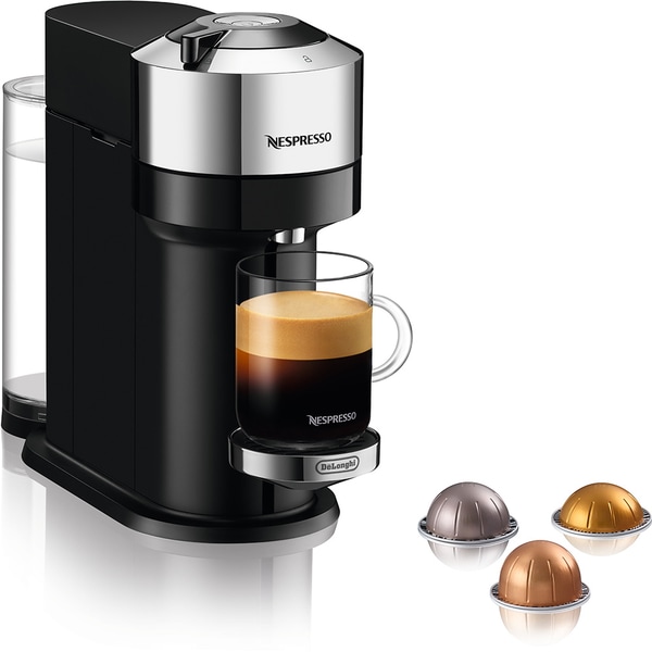 Espressor capsule NESPRESSO Vertuo Next ENV120.C, 1.1l, 1500W, 19 bar, argintiu-negru