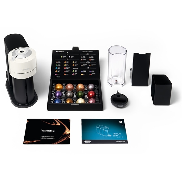 Espressor capsule NESPRESSO Vertuo Next ENV120.W, 1.1l, 1500W, 19 bar, alb-negru