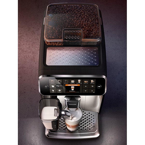 Espressor automat Philips LatteGo Seria 5400 EP5447/90, 1.8l, 1500W, 15 bar, negru-argintiu