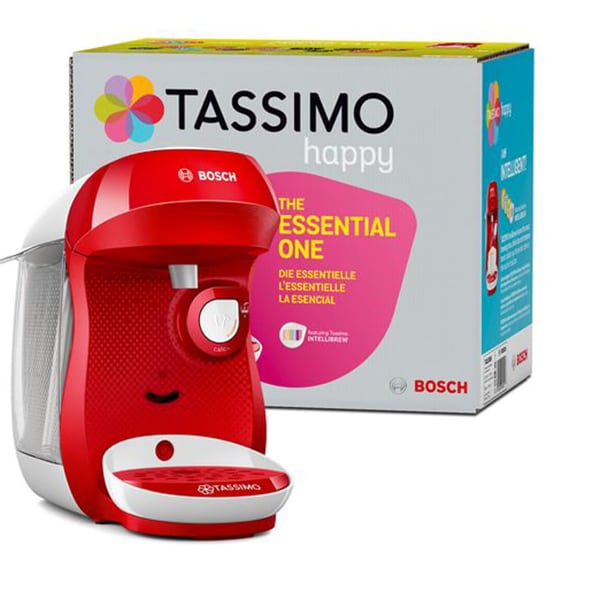 Espressor capsule BOSCH Tassimo Happy TAS1006, 0.7l, 1400W, rosu-alb