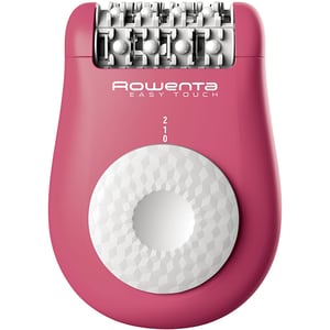 Epilator ROWENTA Easy Touch EP1110F0, 24 penseta, 2 viteze, 1 accesoriu, retea, roz