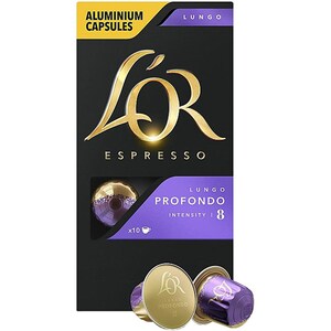 Capsule cafea L'OR Espresso Lungo Profondo, 10 capsule, 52g