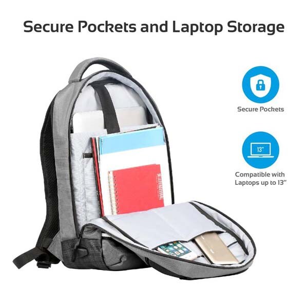 Rucsac laptop PROMATE Explorer-BP, 13", gri