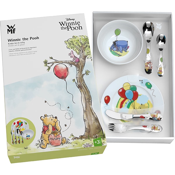Set complet de hranire  WMF Disney Winnie the Pooh, 1 an, 6 piese, multicolor
