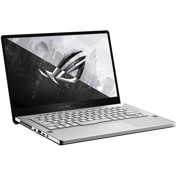Laptop Gaming ASUS ROG Zephyrus G14 GA401QM-K2230, AMD Ryzen 9 5900HS pana la 4.5GHz, 14" WQHD, 16GB, SSD 512GB, NVIDIA GeForce RTX 3060 6GB, Free Dos, alb