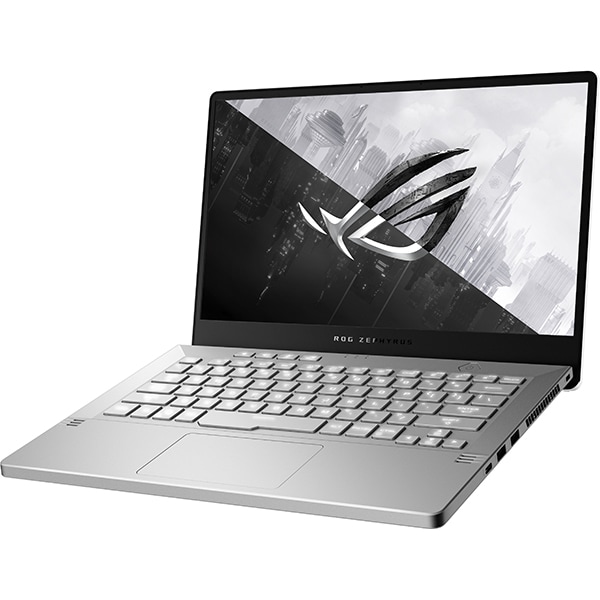 Laptop Gaming ASUS ROG Zephyrus G14 GA401QC-HZ007, AMD Ryzen 7 5800HS pana la 4.3GHz, 14" Full HD, 16GB, SSD 512GB, NVIDIA GeForce RTX 3050 4GB, Free Dos, alb