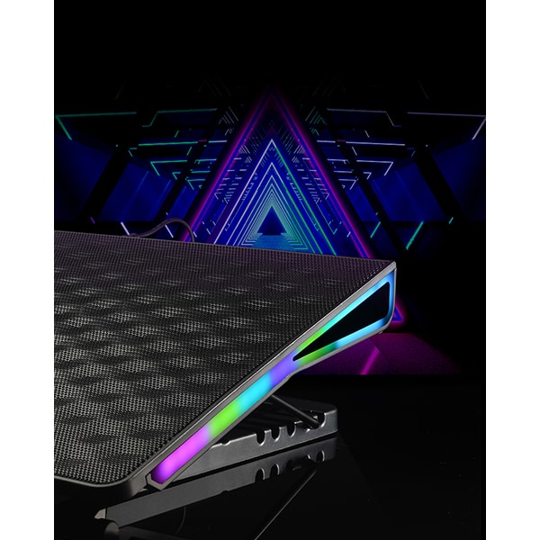 Cooler laptop gaming MYRIA X10, RGB, 17", negru