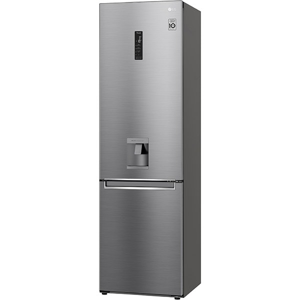 Combina frigorifica LG GBF62PZHMN, No Frost, 383 l, H 203 cm, Clasa E, dozator apa, argintiu