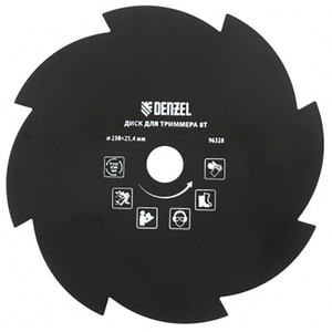 Disc trimmer DENZEL 963287, 230 x 25.4 mm, grosime 1.6 mm, 8 lame, otel
