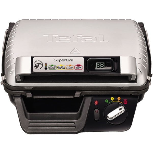 Gratar electric TEFAL Super grill GC451B12, 2000W, argintiu-negru