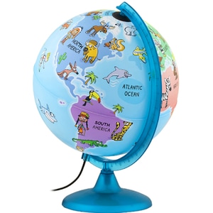 Glob pamantesc TECNODIDACTICA Mappa&Mondo, diametrul 25 cm, iluminat