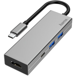 Hub USB Type-C HAMA 200107, USB-A, HDMI, gri