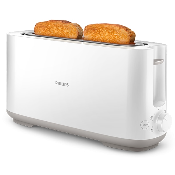 Prajitor de paine PHILIPS Daily Collection HD259000, 2 felii, 1030W, alb-gri