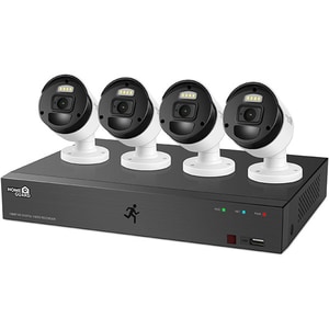 Kit supraveghere video HOMEGUARD HGDVK84404P, 4 camere Full HD 1080p, DVR, 8 canale, senzor PIR, alb-negru