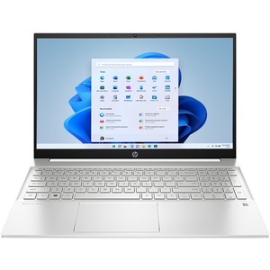 Laptop HP Pavilion 15-eh1035nq, AMD Ryzen 5 5500U pana la 4GHz, 15.6" Full HD Touch, 12GB, SSD 512GB, AMD Radeon Graphics, Windows 11 Home, argintiu