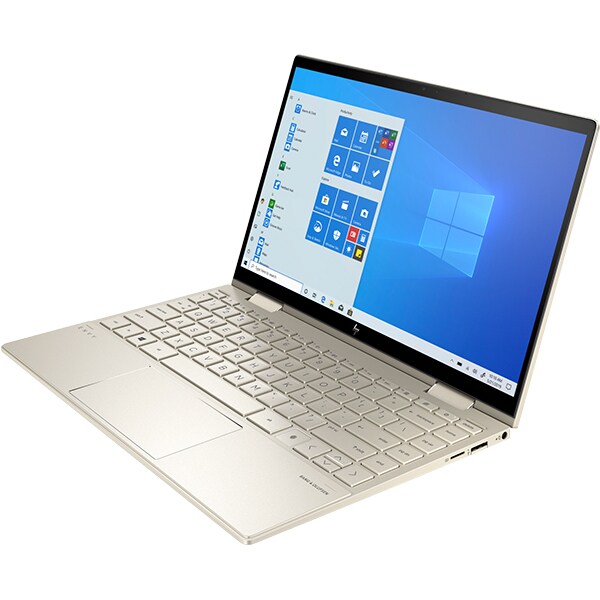 Laptop 2 in 1 HP Envy x360 13-bd0036nn, Intel Core i5-1135G7 pana la 4.2GHz, 13.3" Full HD Touch, 8GB, SSD 256GB, Intel Iris Xe Graphics, Windows 10 Home, auriu