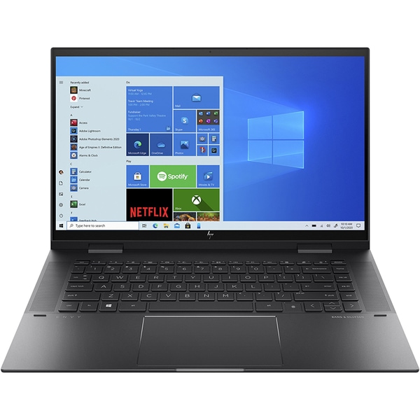 Laptop 2 in 1 HP ENVY x360 Convert 15-eu0026nn, AMD Ryzen 7 5700U pana la 4.3GHz, 15.6" FHD Touch, 16GB, SSD 1TB, AMD Radeon, Windows 10 Home, negru