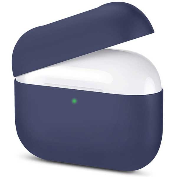 Husa pentru Apple AirPods Pro PROMATE AirCase-Pro, silicon, albastru inchis