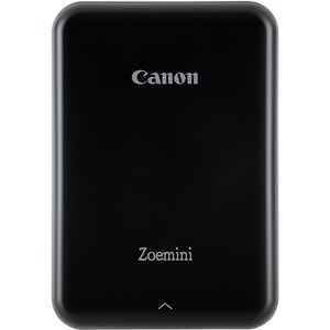Kit Imprimanta foto portabila CANON Zoemini, Bluetooth, negru + 1 pachet hartie 20 coli + 1 pachet hartie rotunda 10 coli + husa