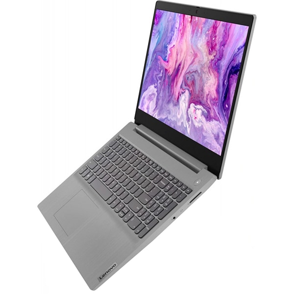 Laptop LENOVO IdeaPad 3 15IIL05, Intel Core i7-1065G7 pana la 3.9GHz, 15.6" Full HD, 8GB, SSD 256GB, Intel Iris Plus Graphics, Free DOS, gri
