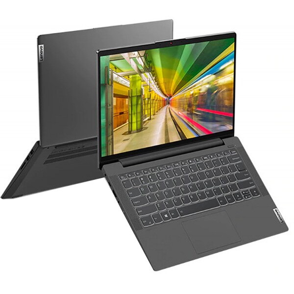 Laptop LENOVO IdeaPad 5 14ARE05, AMD Ryzen 5 4500U pana la 4.0GHz, 14" Full HD, 16GB, SSD 256GB, AMD Radeon Graphics, Free DOS, gri