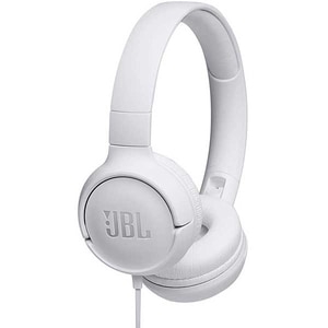 Casti JBL Tune 500, Cu fir, On-ear, Microfon, alb