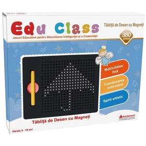 Tabla de desen cu magneti EDU CLASS EDU1380, 3 - 10 ani, 380 piese, negru 