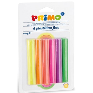 Plastilina MOROCOLOR Primo MC265106BUC, 6 culori fluorescente