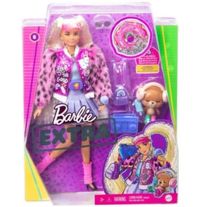 Papusa BARBIE Extra Style Pigtails MTGYJ77, 3 ani+, mov-alb