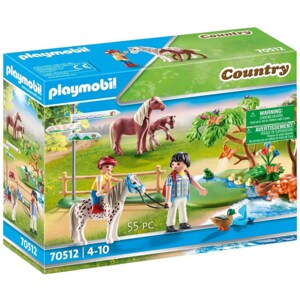 Set figurine PLAYMOBIL Country - Aventura calare pe ponei PM70512, 4 ani+, multicolor
