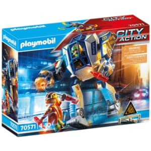 Set figurine PLAYMOBIL City Action - Robot de politie pentru operatiuni speciale PM70571, 4 ani+, multicolor