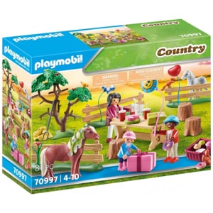 Set figurine PLAYMOBIL Country - Ziua copiilor la ferma poneilor PM70997, 4 ani+, multicolor