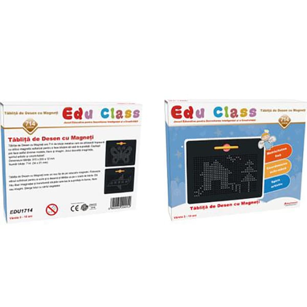 Tabla de desen cu magneti EDU CLASS EDU1714, 3 - 10 ani, 714 piese, negru 
