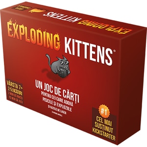 Joc de societate ASMODEE Exploding Kittens EKEK01RO, 7 ani+, 2-5 jucatori