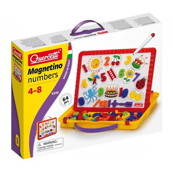Joc Educativ Quercetti Magnetino Set Cifre Magnetice Q5243 4 8 Ani 64 Piese