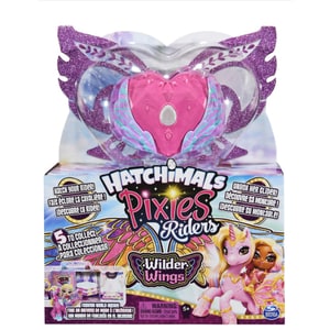 Set figurine HATCHIMALS Pixies Riders 6059691_20128607, 5 ani+, roz-galben