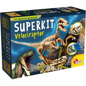 Set LISCIANI Experimentele micului geniu - Kit paleontologie Velociraptor L80632, 7 ani+, multicolor