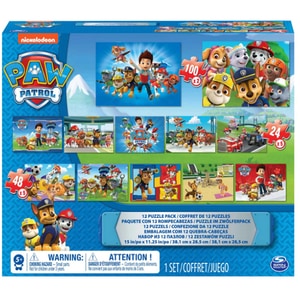 Puzzle SPIN MASTER 12 in 1 Paw Patrol 6041049, 4 ani+, 560 piese 
