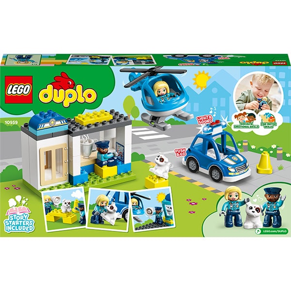 LEGO Duplo: Sectie de politie si elicopter pentru salvare 10959, 2 ani+, 40 piese