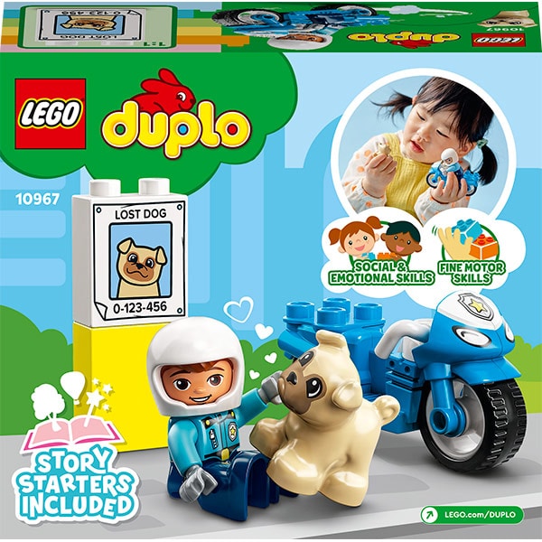 LEGO Duplo: Motocicleta de politie pentru salvare 10967, 2 ani+, 5 piese