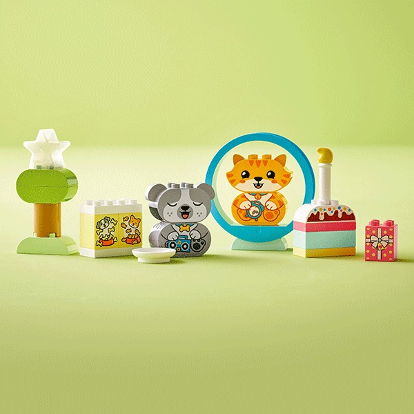 LEGO Duplo: Primul meu catelus si primul meu pisoi cu sunete 10977, 18 luni+, 22 piese