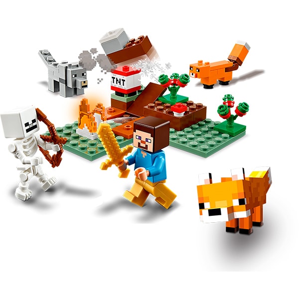 LEGO Minecraft: Aventura din Taiga 21162, 7 ani+, 74 piese